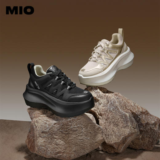 MIO米奥春季圆头高跟时尚休闲鞋酷感厚底舒适潮流运动鞋女M241586183 商品图1