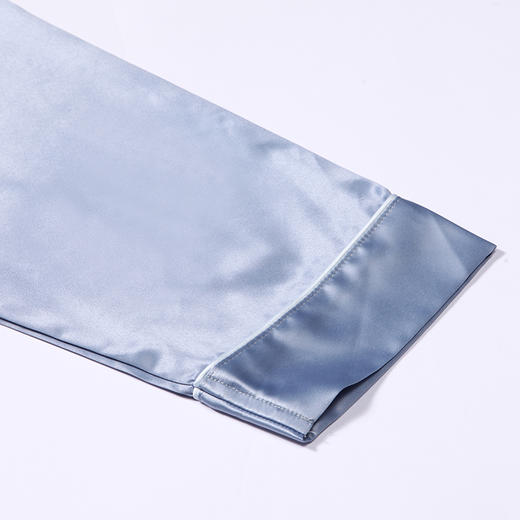 都市丽人亲情蜜语都市锋尚好睡好眠春夏睡衣男哑光弹力色丁家居服薄款长袖长裤男士丝质套装新年本命年红品FH40A5 商品图7