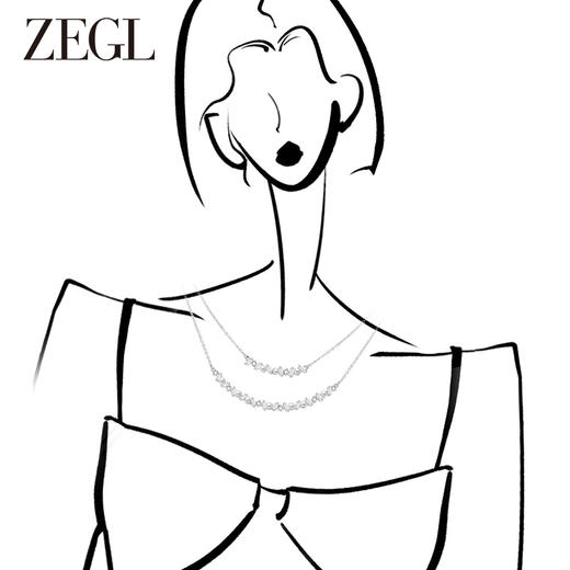 ZEGL双层叠戴毛衣链人造珍珠项链女秋冬轻奢小众法式高级感锁骨链 商品图1