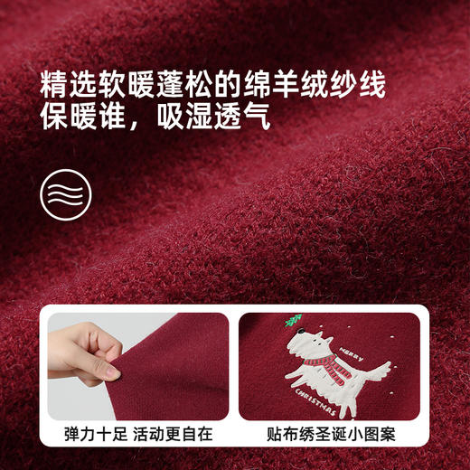 【秋冬上新】【软糯绵羊绒纱线】儿童圣诞提花圆领毛衣PDMY2312 商品图4