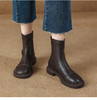 【女鞋专场】马丁靴女真皮短靴2023秋冬新款裸靴弹力靴粗跟厚底瘦瘦靴百搭短靴 商品缩略图8