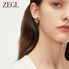 ZEGL棕色落叶耳环女2023新款爆款秋冬耳钉高级感925银针复古耳饰 商品缩略图3