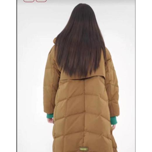 南二楼渔牌2023年冬季带帽绣花加厚长羽绒外套FGHD5025精品女装 商品图2