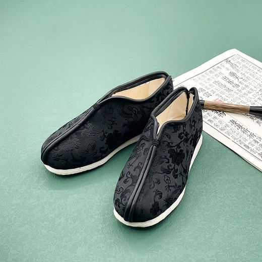 内联升童鞋手工单鞋千层底织锦安棉羊毛毡棉鞋5291C 商品图5