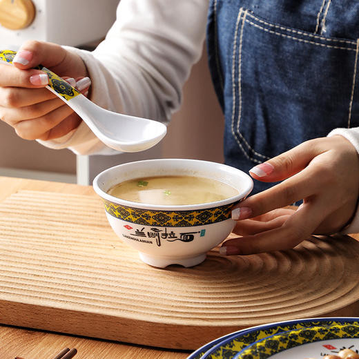 莫高黄兰州拉面密胺仿瓷餐具10个起包邮发货包破损 勺子40个起包邮包破损 商品图7