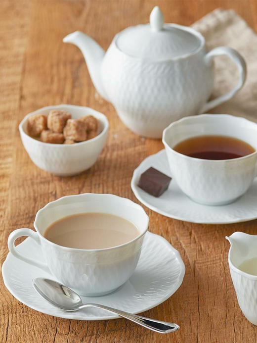 Noritake则武 cher blanc北欧风下午茶杯碟套装咖啡杯子高档茶具 商品图4