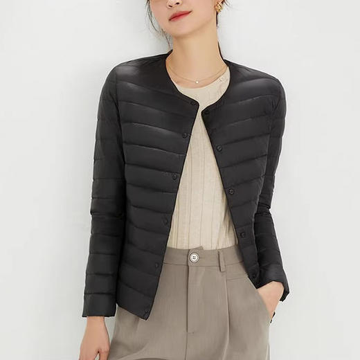 羽绒内胆女秋冬新款优衣裤同厂轻薄保暖内穿打底长袖配大衣内搭SZ2747 商品图0