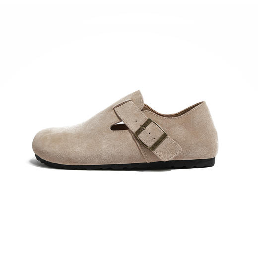 【女鞋专场】三喜同款2023年真皮厚底全包钓鱼勃肯鞋秋冬加绒复古外穿毛毛鞋女 商品图6