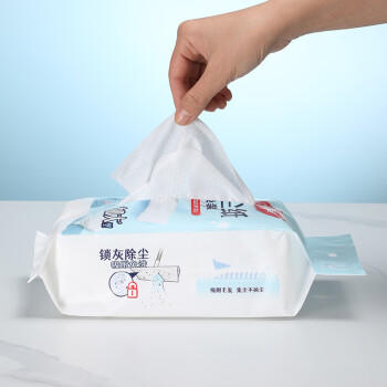 美丽雅静电除尘纸大号38*22cm*30张平板夹布洗脸巾拖把地板干巾吸尘纸 商品图4