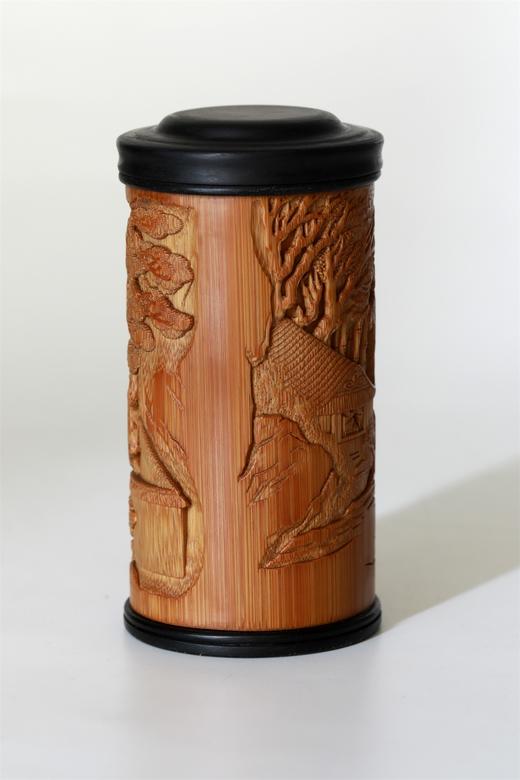 秋声赋°竹雕茶叶罐 商品图3
