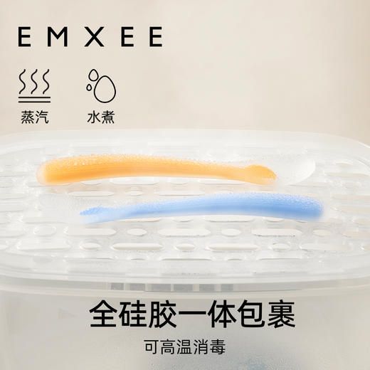【辅食餐具】嫚熙硅胶勺子婴儿宝宝辅食勺训练吃饭专用喂水喂奶喂药小软勺 商品图3