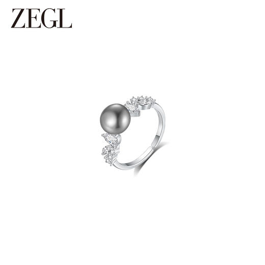 ZEGL法式人造珍珠戒指女小众设计轻奢高级感指环时尚个性食指戒子 商品图1