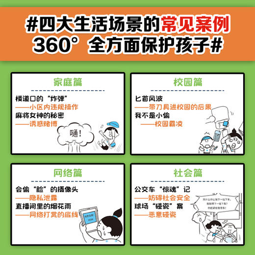 （全4册）懂法真有用:小学生法律启蒙漫画 懂法的孩子不走弯路、不吃亏，100个法律常识、300个解决方法，孩子读懂一生受用 商品图3