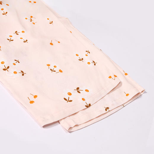 都市丽人生活家居春夏睡衣女梭织人棉家居服薄款短袖长裤女士梭织棉套装LH42B9 商品图8