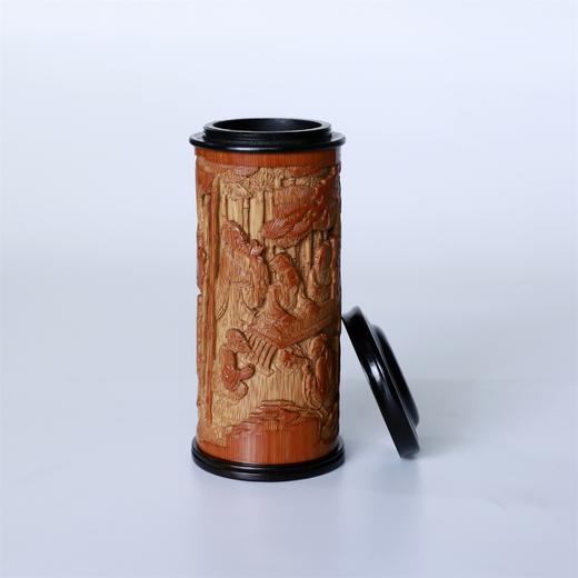 竹林七贤°竹雕茶叶罐 商品图4