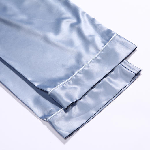 都市丽人亲情蜜语都市锋尚好睡好眠春夏睡衣男哑光弹力色丁家居服薄款长袖长裤男士丝质套装新年本命年红品FH40A5 商品图9