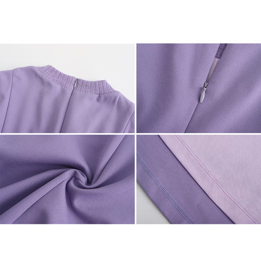 司歌时尚气质小立领连衣裙假两件长袖冬加厚A881466 商品图2