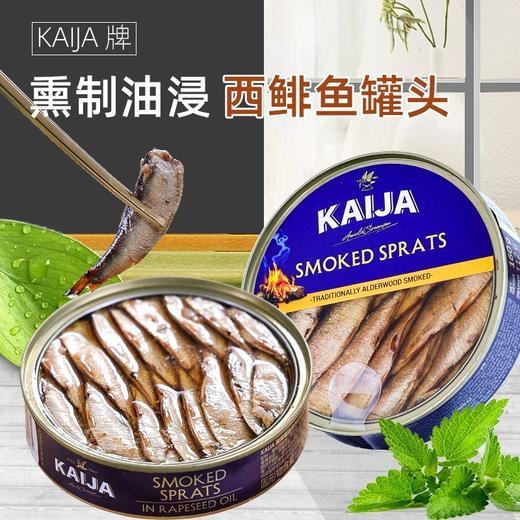 【中欧班列精选】KAIJA牌熏制油浸西鲱鱼罐头160g/罐 原装进口 商品图0