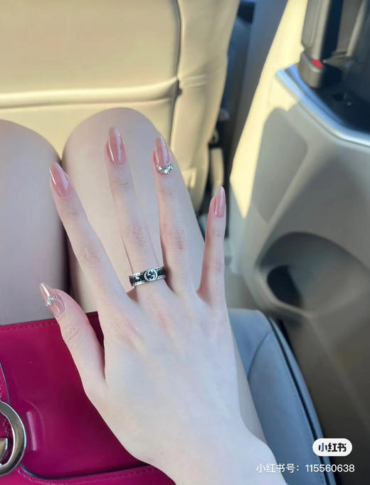 Gucci 古驰   黑珐琅戒指 商品图0