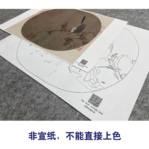 【大彩图】佚名工笔画白描底稿宋画小品《红蓼水禽图》临摹勾线花鸟线稿GH71 商品图2