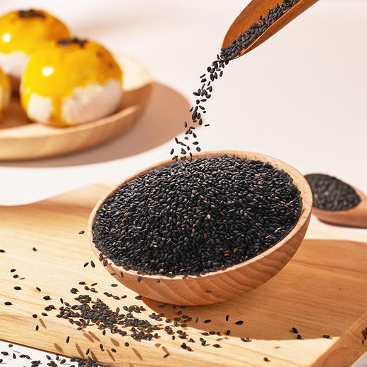 易小焙黑芝麻 熟芝麻烘焙即食炒熟芝麻牛轧糖蛋糕西点装饰220g 商品图4