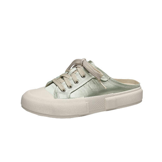 【女鞋专场】半拖小白鞋2023年夏季新款外穿时尚百搭包头休闲鞋平底一脚蹬女鞋 商品图7