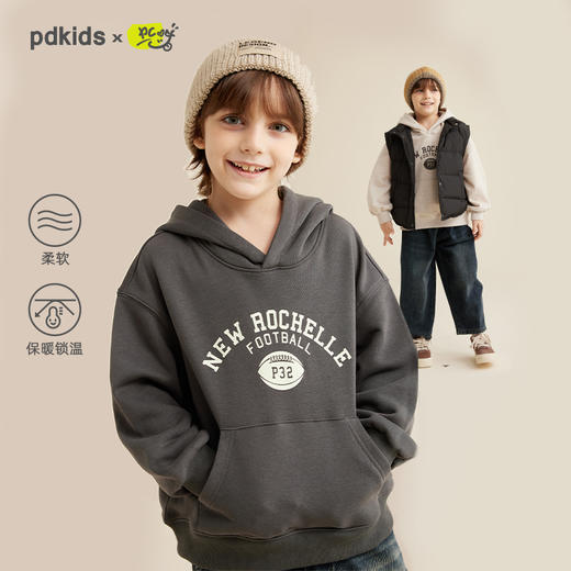 亲子款美式复古连帽卫衣PQWY2334 商品图0