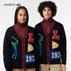 【海南专供价】Lacoste法国鳄鱼男女同款新款拼色潮流开衫针织衫AH0811-10 商品缩略图1