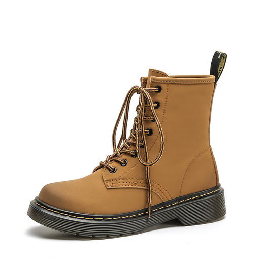 【女鞋专场】经典英伦风工装短靴女2023秋冬新款网红厚底大黄靴马丁靴显瘦靴子 商品图4