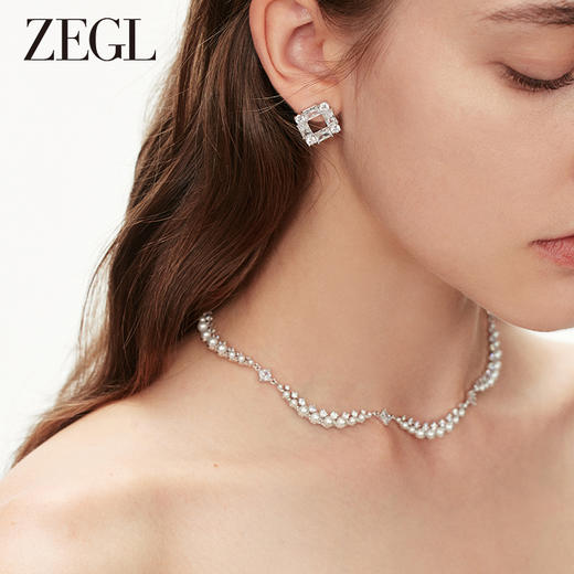 ZEGL设计师法式人造珍珠项链女秋冬2023新款爆款轻奢高级感锁骨链 商品图3