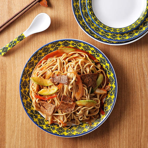 莫高黄兰州拉面密胺仿瓷餐具10个起包邮发货包破损 勺子40个起包邮包破损 商品图12