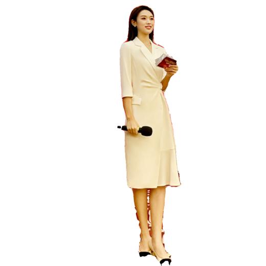 IWY/主持人西装连衣裙女白色演讲比赛艺考美容院正装场合职业装Q772 商品图4