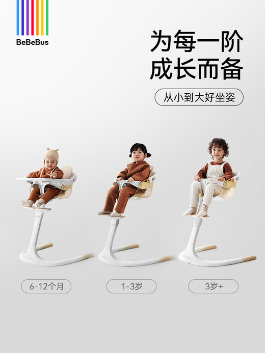 BeBeBus花瓣餐椅 宝宝餐椅儿童成长餐椅婴儿学坐家用座椅 商品图3