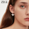 ZEGL复古爱心人造珍珠耳环女秋冬2023年新款爆款耳钉小众银针耳饰 商品缩略图3