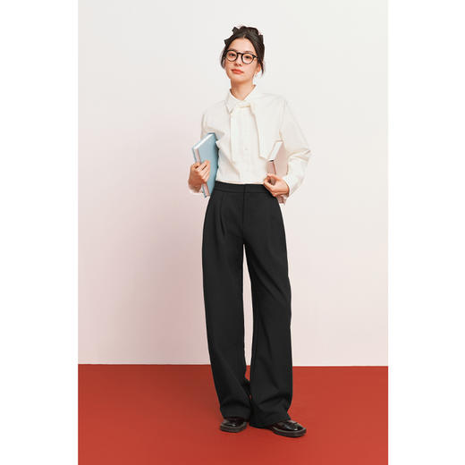 【严选】诗凡黎冬基础阔腿裤SEC150551 商品图1