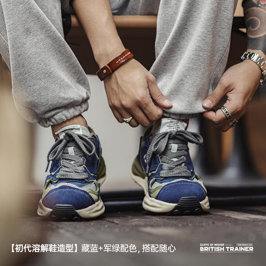 马登2025秋季新款溶解英训鞋休闲运动鞋复古老爹鞋小众跑步男鞋子 商品图4