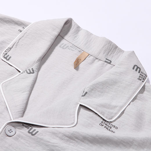 都市丽人都市锋尚好睡好眠春夏睡衣男软绵绵印花家居服薄款短袖长裤男士套装FH41A5 商品图6