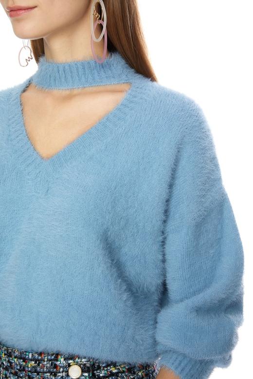 NEW LOOK 蓝色V领挂脖毛衣 4481 商品图2