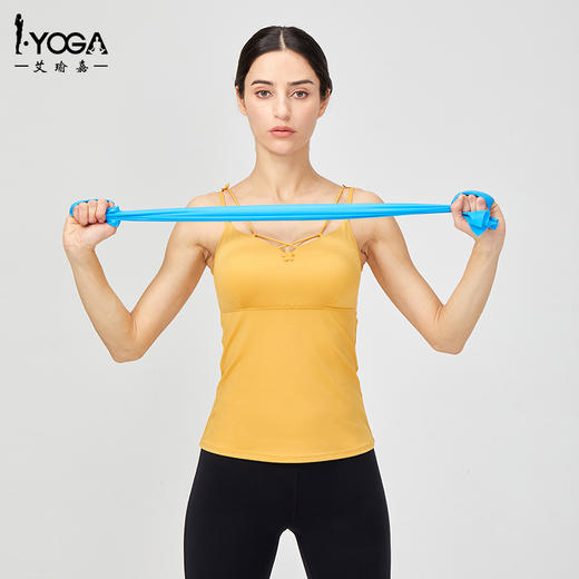IYOGA运动背心女外穿美背细肩带可拆卸胸垫挺胸云感透气高弹紧身显瘦B049 商品图3