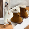 【女鞋专场】2023年冬季新款雪地靴女  真皮防滑圆头低筒短靴加绒加厚经典棉靴 商品缩略图1