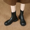 【女鞋专场】马丁靴女真皮短靴2023秋冬新款裸靴弹力靴粗跟厚底瘦瘦靴百搭短靴 商品缩略图2