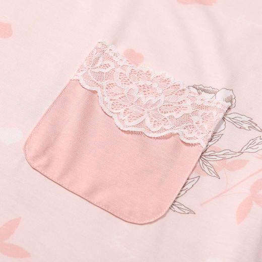 都市丽人生活家居春夏睡衣女抗皱绵家居服薄款短袖长裤女士套装LH42C6 商品图6