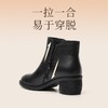 头层牛皮软皮女短靴2023新款冬季复古中老年妈妈棉鞋加绒粗跟皮鞋23M318-3Z 商品缩略图3