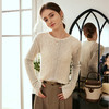 OLrain欧芮儿杏色针织衫女秋冬2023新款简约百搭显瘦晕染套头长袖 商品缩略图1