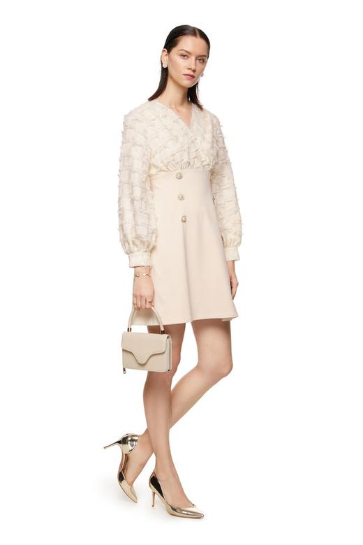 Le Malene 双排扣流苏V领连衣裙 8518 商品图4