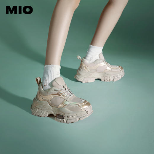 MIO米奥春季高跟厚底老爹鞋舒适时髦通勤运动休闲鞋女鞋M241586166 商品图0