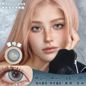 Woolilens 蕾哈娜 半年抛 两片 14.5mm 参考着色14.1mm 基弧8.6 含水38% 新锐国货