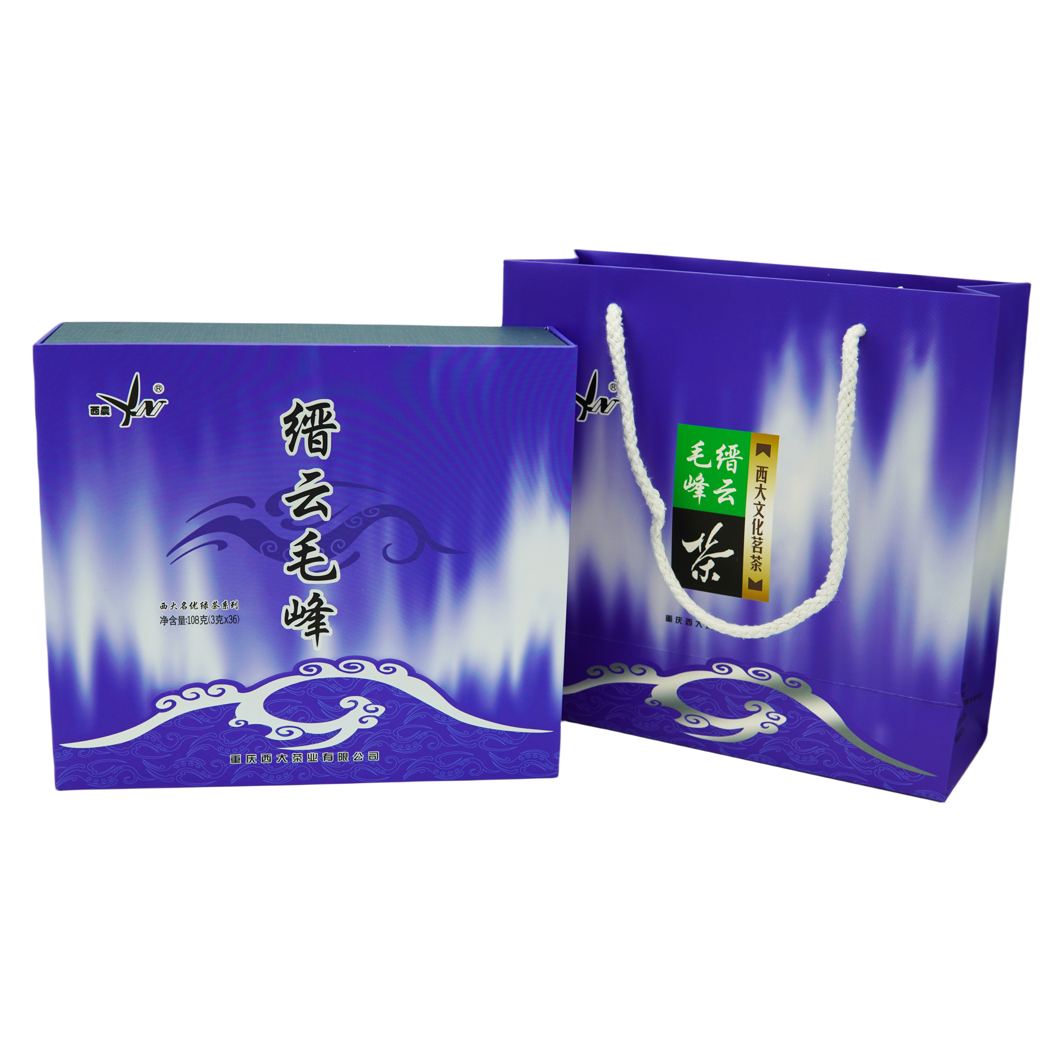 西南大学研制 西农茶叶 缙云毛峰 绿茶 礼盒装108克