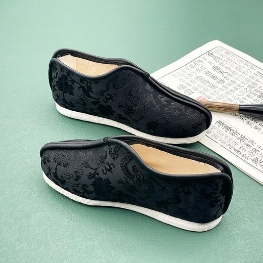 内联升童鞋手工单鞋千层底织锦安棉羊毛毡棉鞋5291C 商品图6