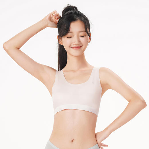 都市丽人少女优选成长二阶内衣女泳布文胸无尺码背心式薄款无钢圈无排扣BB42E3 商品图1